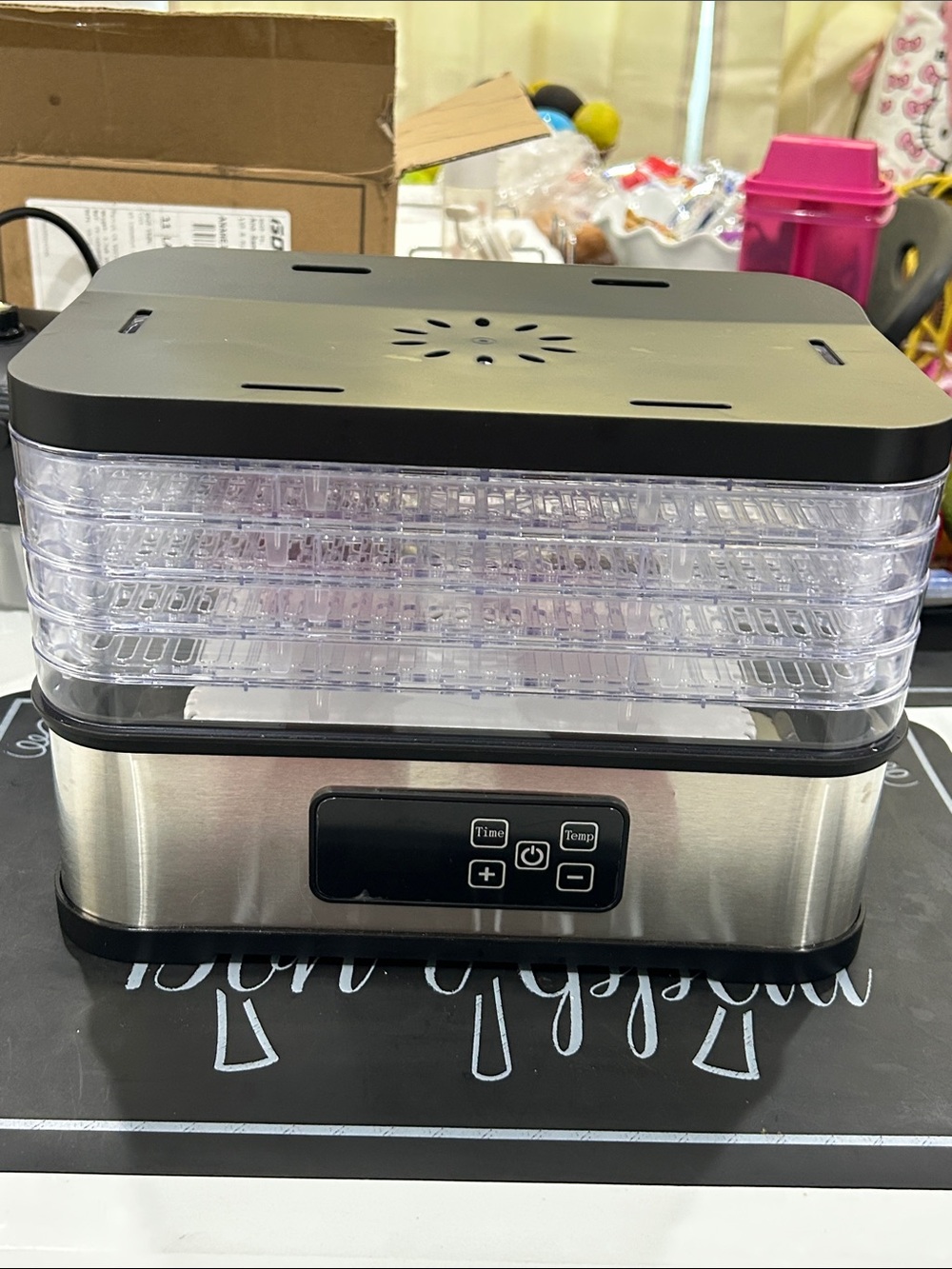 Digital Stainless Steel Food Dehydrator in Black and Clear new not box